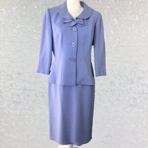 Tahari Arthur S. Levine Petite Two-Piece Lavender Skirt Suit Size 10P